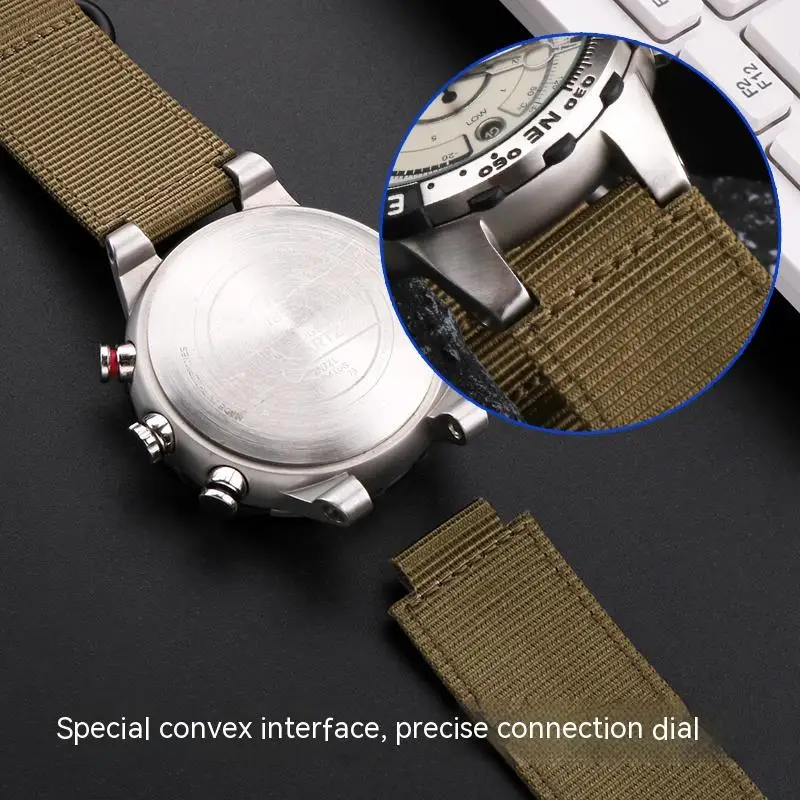 Bracelet en nylon tissé pour homme, bracelet de montre, interface convexe, extérieur, canadisme, série Timex Tide, stéroïdes, N720, 721/739, 16mm