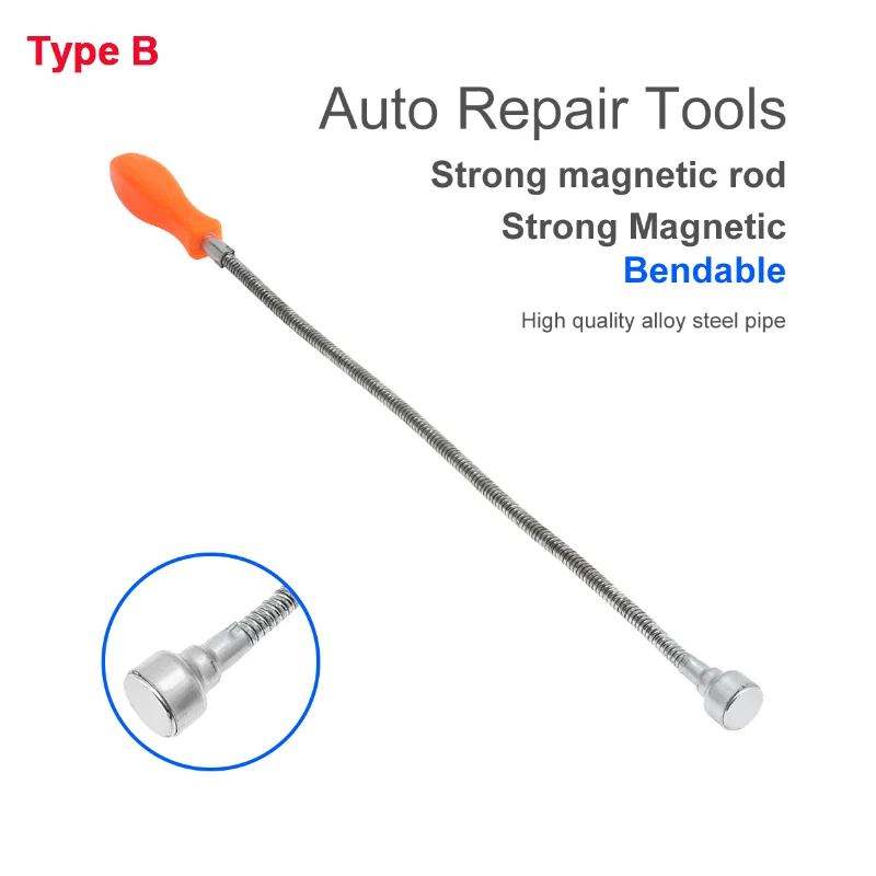 Telescopic Magnetic Pickup Flexible Spring Magnet Grab Grabber Fingers Prongs