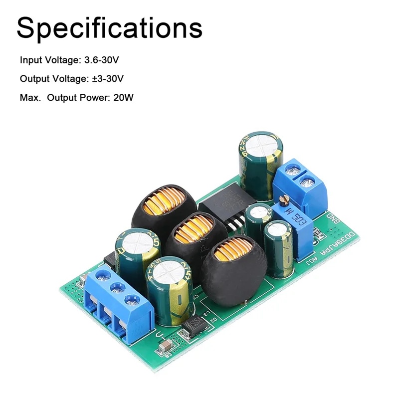 B92B-Boost-Buck Modulo di tensione a doppia uscita positiva negativa da 20 W Convertitore step-up/down DC-DC Scheda di alimentazione da 3,6-30 V a ± 3-3