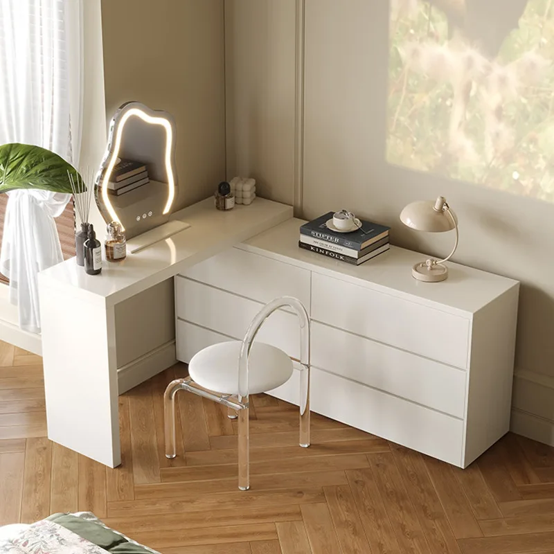 Cream wind dresser chest integrated bedside storage dressing table bedroom