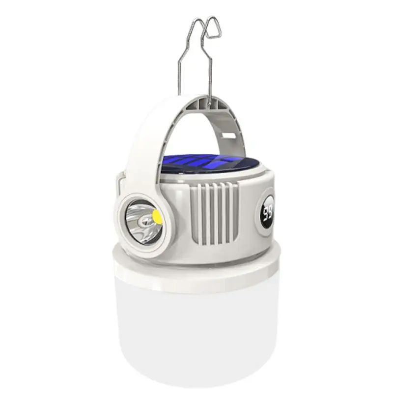 

Solar Lanterns Outdoor Waterproof Camping Light LED Portable Waterproof Flashlight Lantern With Digital Display For Survival