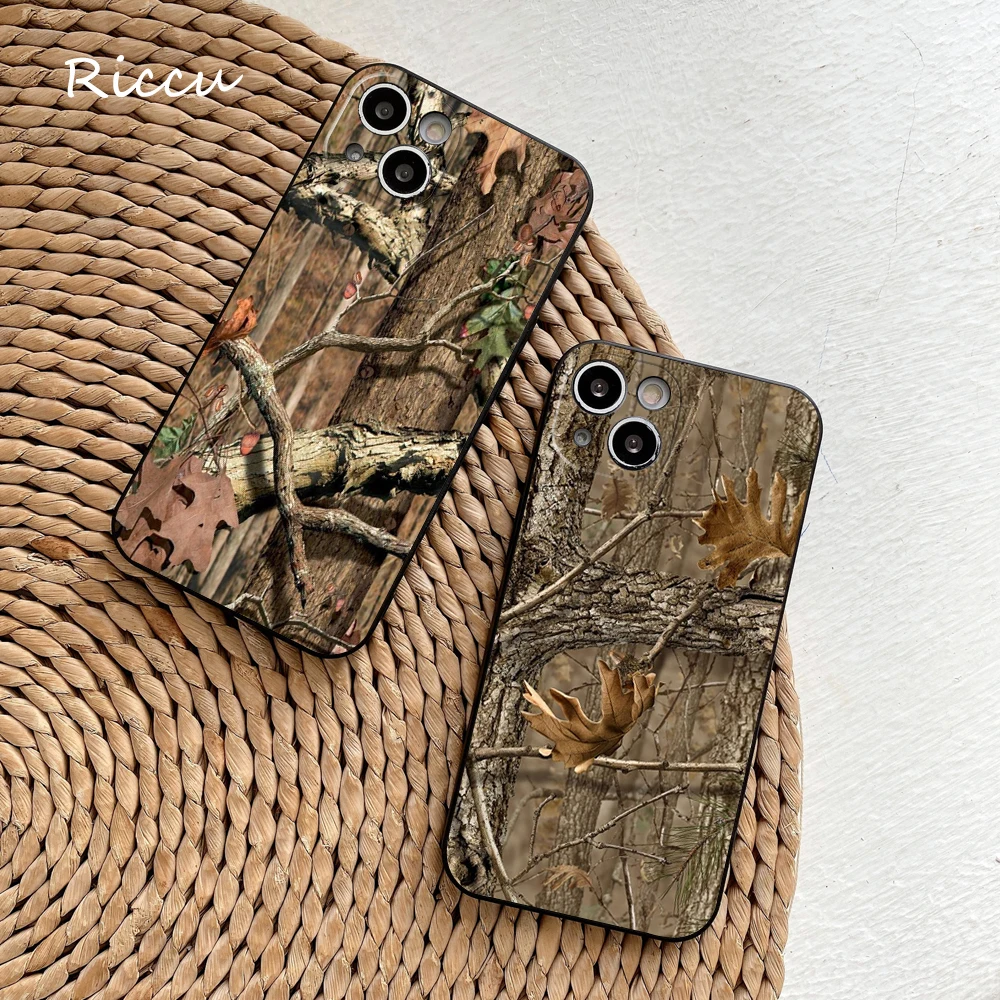 FOR IPhone 14 Realtree Real Tree Camo Soft Case for Iphone 14 11 12Pro 8 7 Plus X 13Pro MAX XR XS Covers