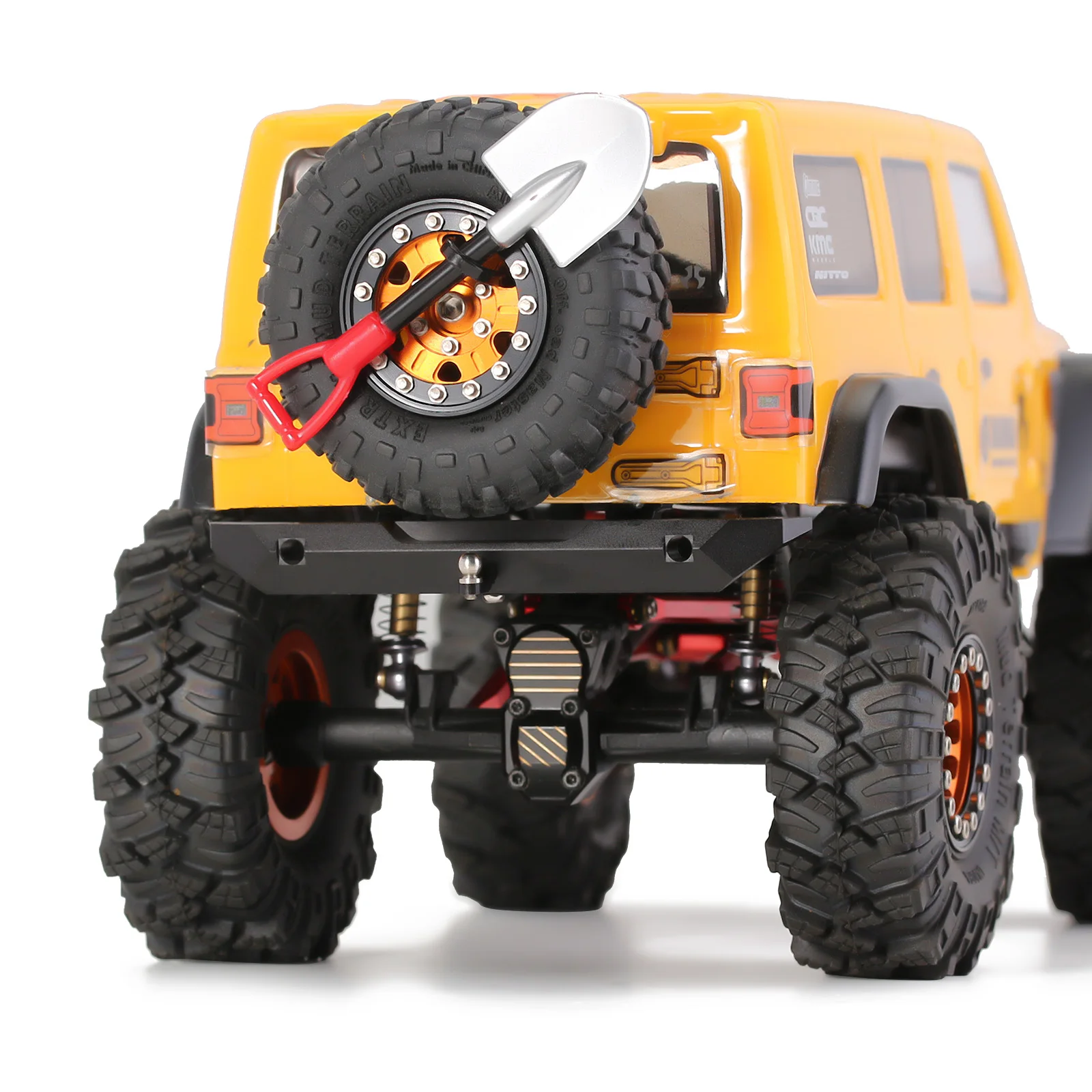 INJORA CNC Aluminum Rear Bumper with Trailer Hitch Upgrade for 1/24 RC Crawler Axial SCX24 Jeep Wrangler JLU