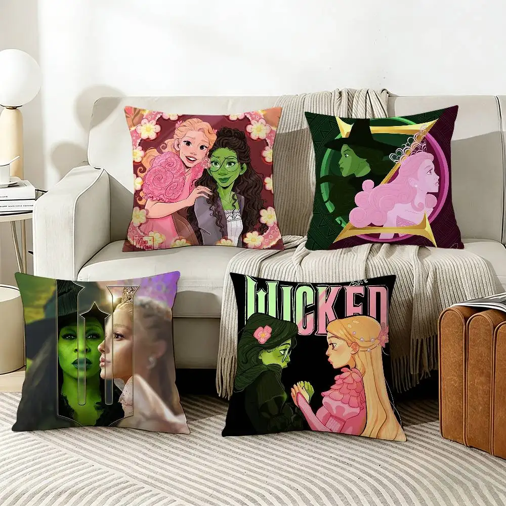 

W-WickeES Elphaba G-Glinda Pillow Cover Sofa Cushion Cover Home Room Decoration Children Gift