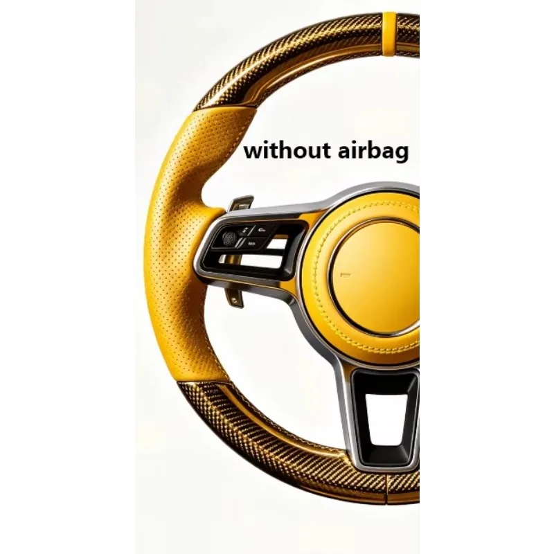 Custom Forged Carbon Fiber Leather Sport Steering Wheel Hot Modified Universal Interior Refit Upgrade Parts - view 3
