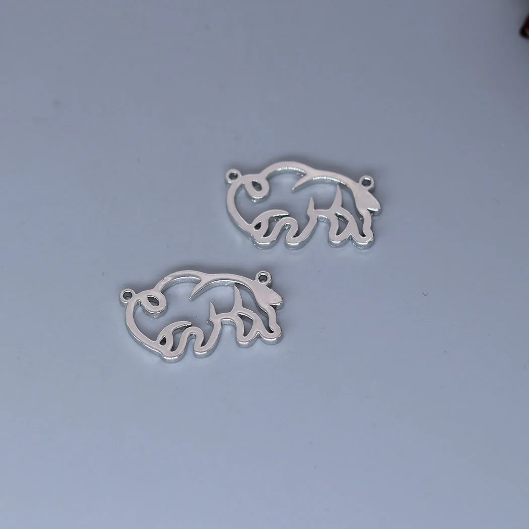 5pcs/lot Bison Buffalo Cow Bull Charm Pendant For Necklace Bracelets Jewelry Crafts Making Handmade Stainless Steel Charm