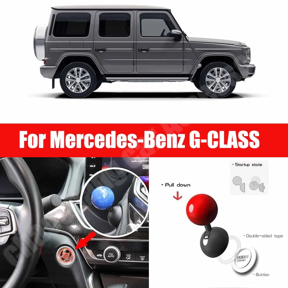 

For Mercedes-Benz G-CLASS Car Engine START Button Replace Cover STOP Switch ball style Car Accessories