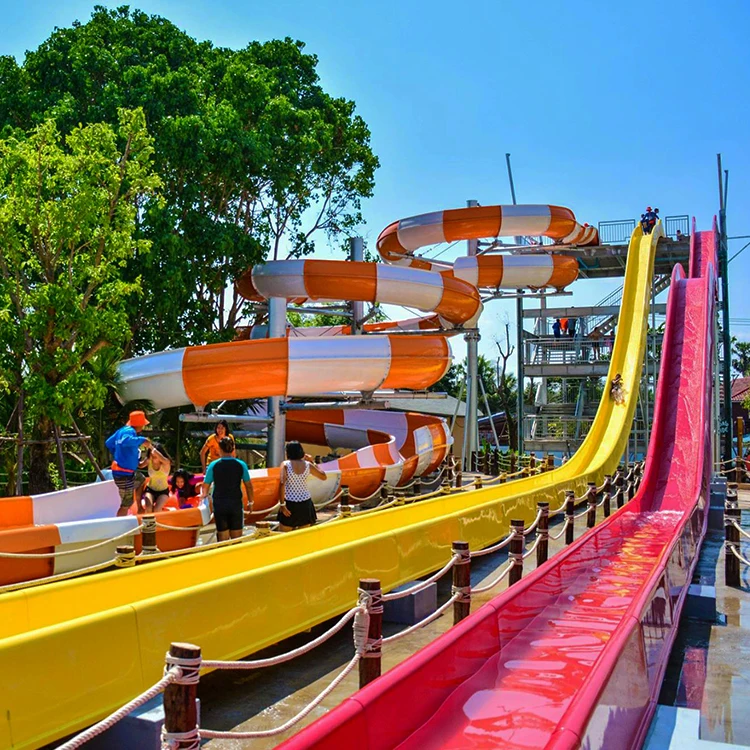 COWBOY Commercial High-Speed Fiberglass Water Slide for Outdoor Water Parks Adults Amusement  Play Equipment