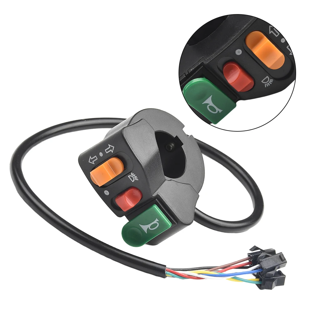 Turn Signal Switch Motorcycle Headlight Horn Horn ON-OFF Switch Multi-Function ON OFF 22mm 3in1 Scooter 7/8\\\