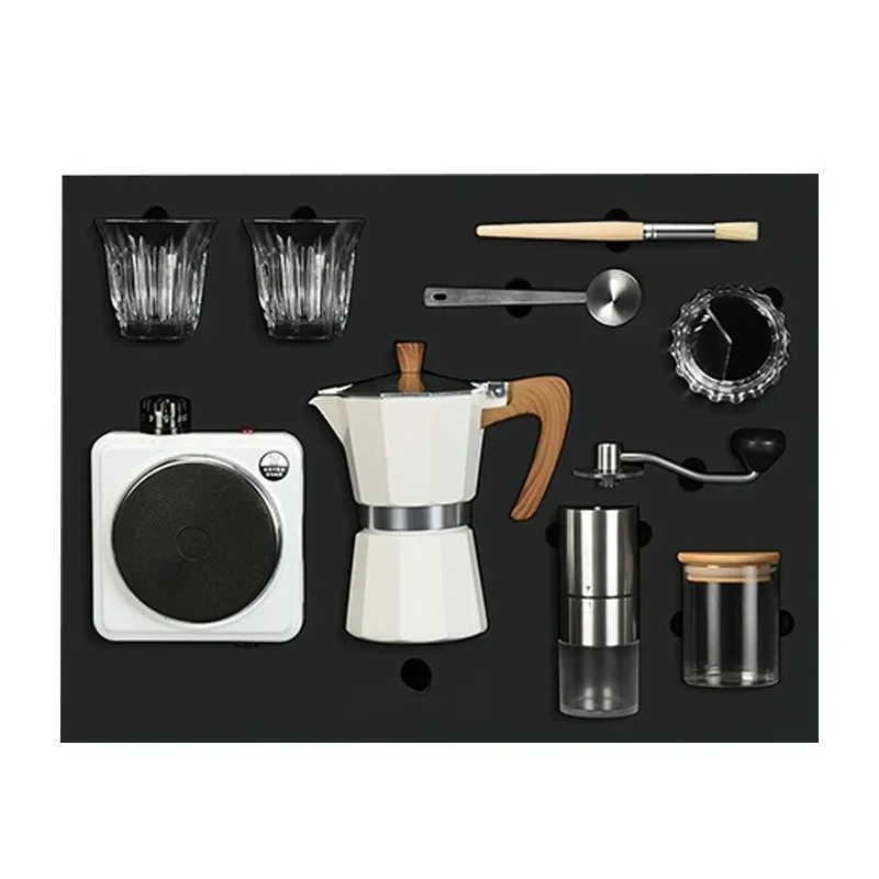 

Hand punch coffee pot Double valve mocha