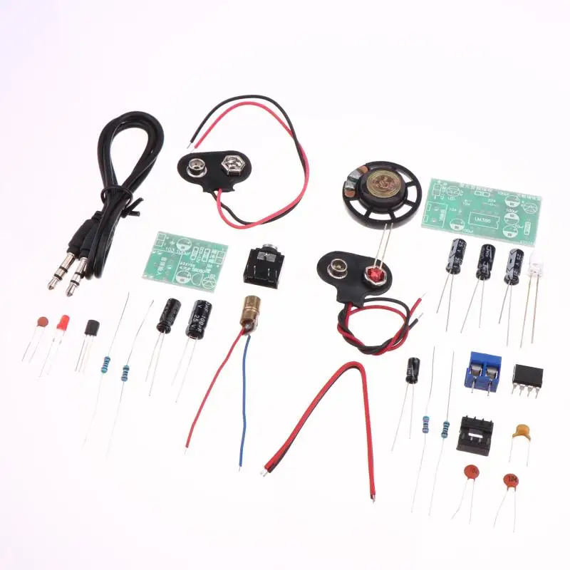Laser Wireless Audio Transmission Kit Laser Infrared Transmit/Receive Board Teaching Fun Electronic Production Parts【Homeclub】