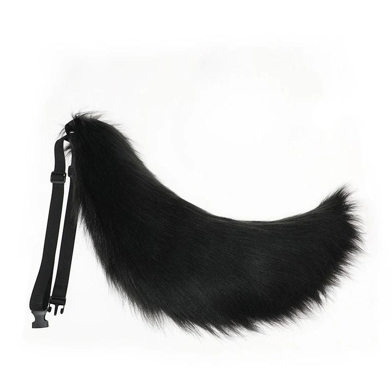 Peluche fatto a mano Coda di volpe Costumi Cosplay Puntelli Coda di lupo Coda di volpe sexy Cintura regolabile Accessori anime Pelliccia sintetica Kawaii