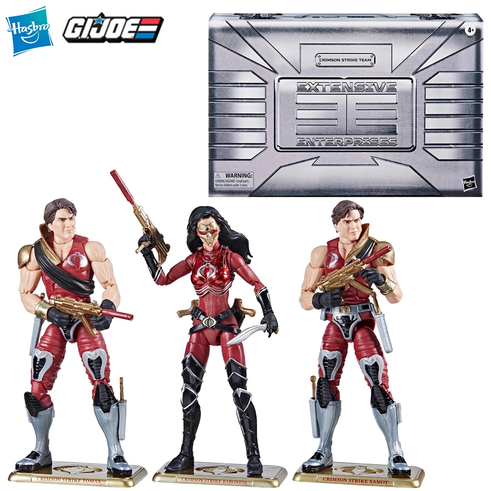 

[In-Stock] Hasbro G.I. Joe Classified Series #82 Baroness, Tomax, Xamot (Crimson Strike Team) 3-PACK Soldier Figure Model Toys