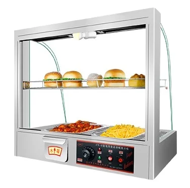 

Factory Wholesale Electric Heating Display Cabinet Restaurant Stainless Steel for Hamburger Insulation Cabinet for Sale