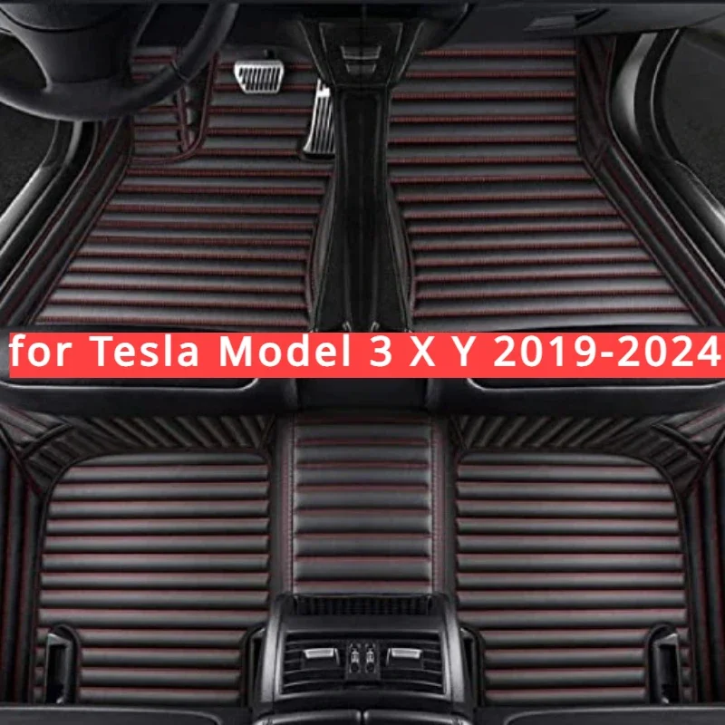 

Автомобильные коврики для Tesla Model S 3 X Y 2014-2022 2023 2024, подкладка для багажника, водонепроницаемый защитный ковер, кожаные аксессуары