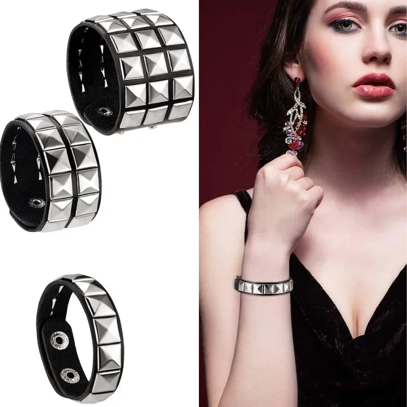 Punk Hip-Hop gothique Bracelet à ongles Rivets décontracté Couple Bracelet fête nouvel an noël saint valentin cadeau d'anniversaire