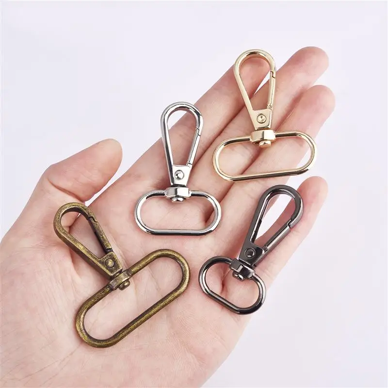 5pcs Sacs En Métal Sangle Boucles Homard Fermoir Collier Mousqueton Mousqueton BRICOLAGE Porte-clés Sac Accessoires 1.6/2/2.5/3.2/3.5cm