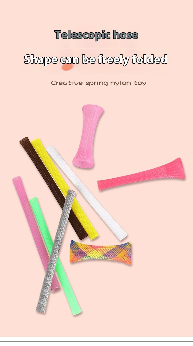 Grinding Claws Biting Telescopic Elastic Colorful Spring Tube Cat Vent Toy Stick