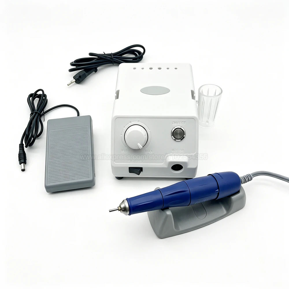 40000RPM Electric Nail Drill Machine Set with Foot Pedal Handpiece Professional Manicure Pedicure Kit for Acrylic Nails Salon