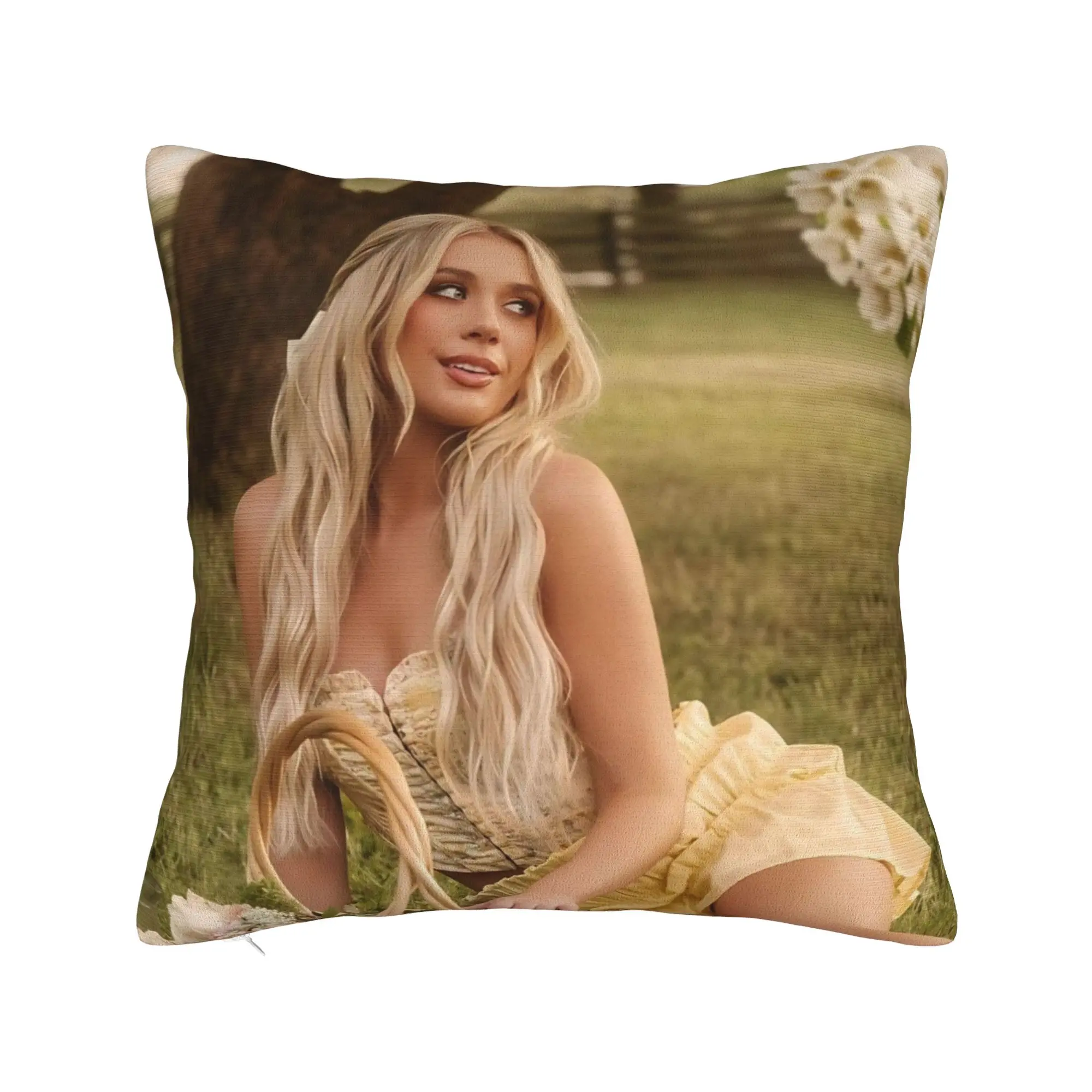 Decorative Pillowcases Megan Moroney Singer  Merch Home  Throw Pillow Case Cover Square Multi Size