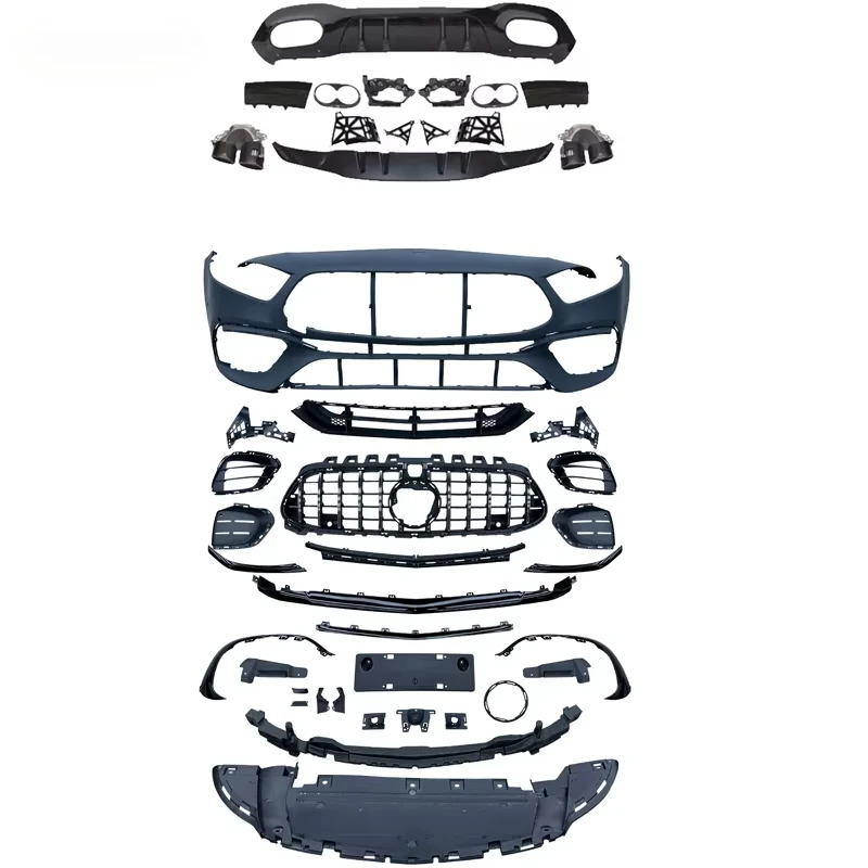 

19-24 Class W177 Sedan BodyKit Upgrade Including Grille Front Bumper Diffuser Exhaust Pipes Front Lip Condition New