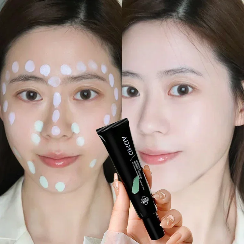 Face Makeup Primer BB Cream Contour Color Isolation Cover Red Acne Scars Barrier Waterproof Foundation Natural Makeup Base Cream