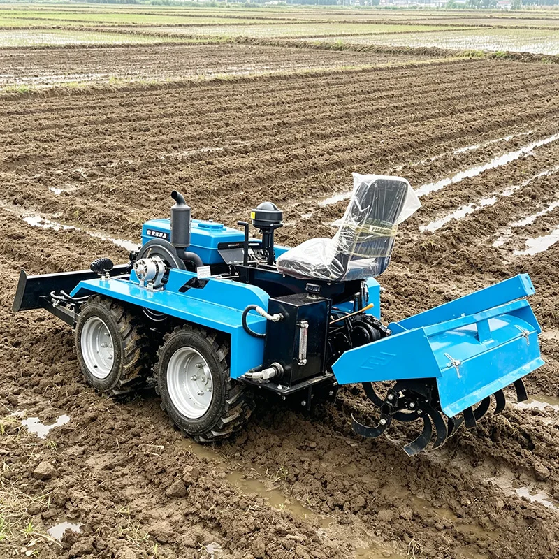 

Customized 25HP Wheeled Tractor, Multifunctional Mini Tiller, Four-Wheel Farm Plowing & Rotary Tiller