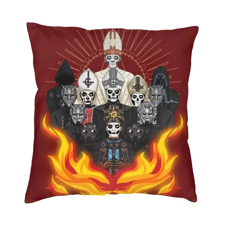 Swedish Rock Band Ghost Cushion Cover Sofa Home Decor Square Throw Pillow Cover 45x45