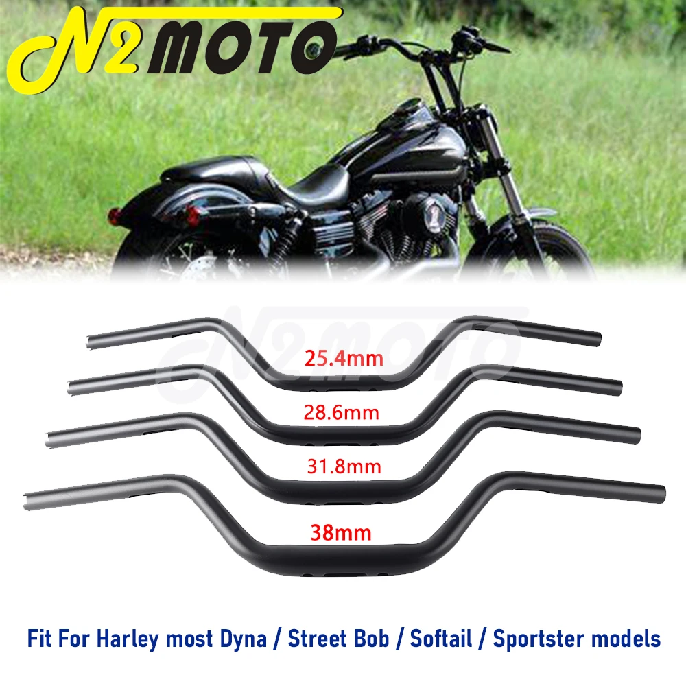 25mm 28mm 32mm 38mm Motorcycle 3″ Pullback Tapered Drag Bars Club Style Handlebar For Harley Sportster Dyna Softail Street Bob