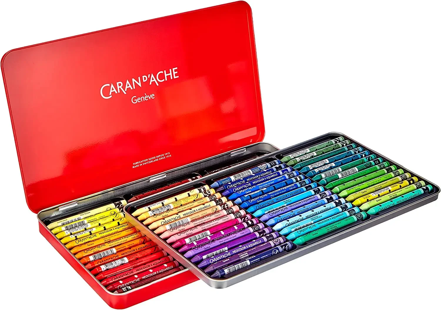 Caran D'ache Neocolor Ii Water Soluble Wax Pastels Set of 84 Colors,