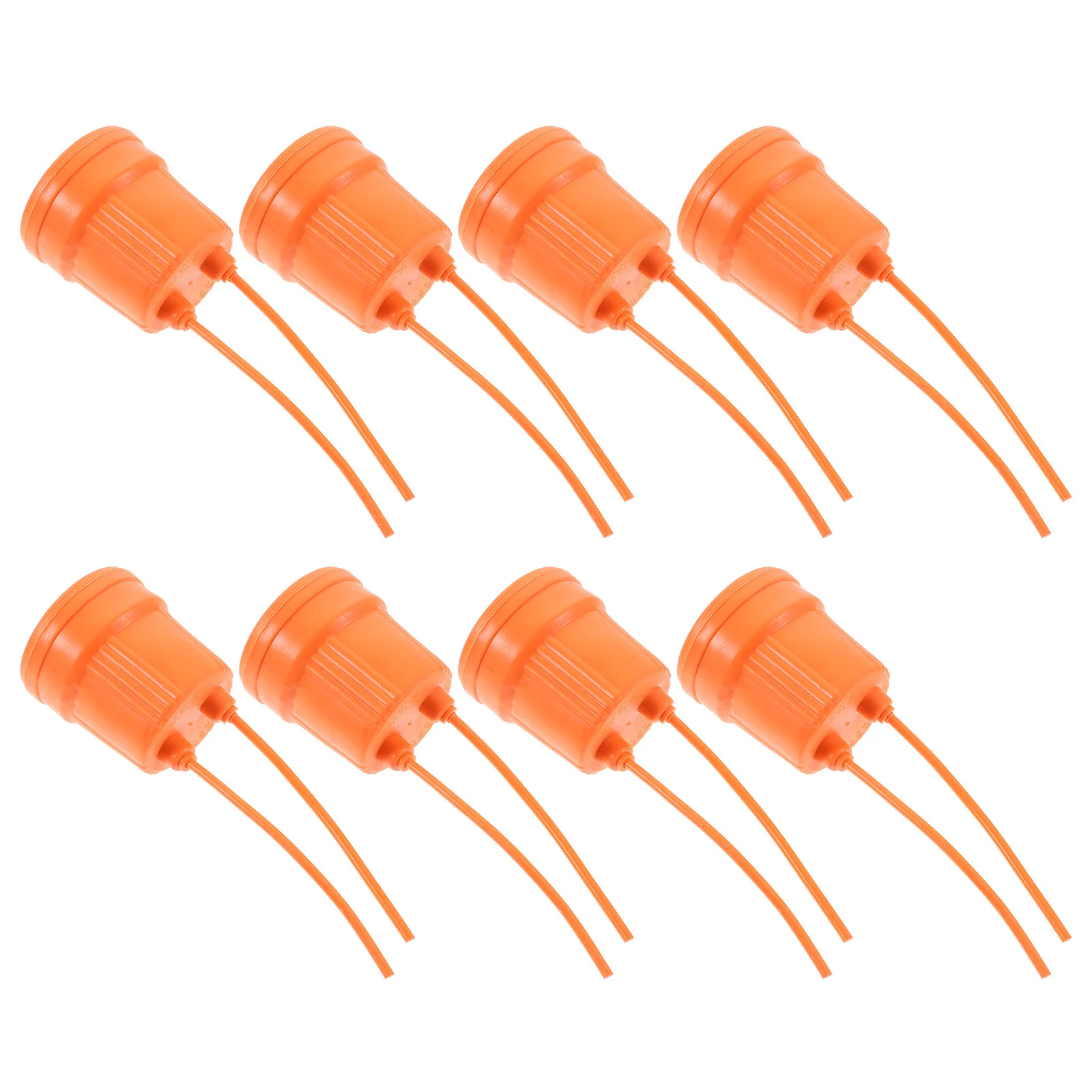 8pcs Waterproof Lamp Socket High Temperature Resistant Pvc Ceramic Screw Base For Ceiling Chandelier Wall Light Bulb Holder