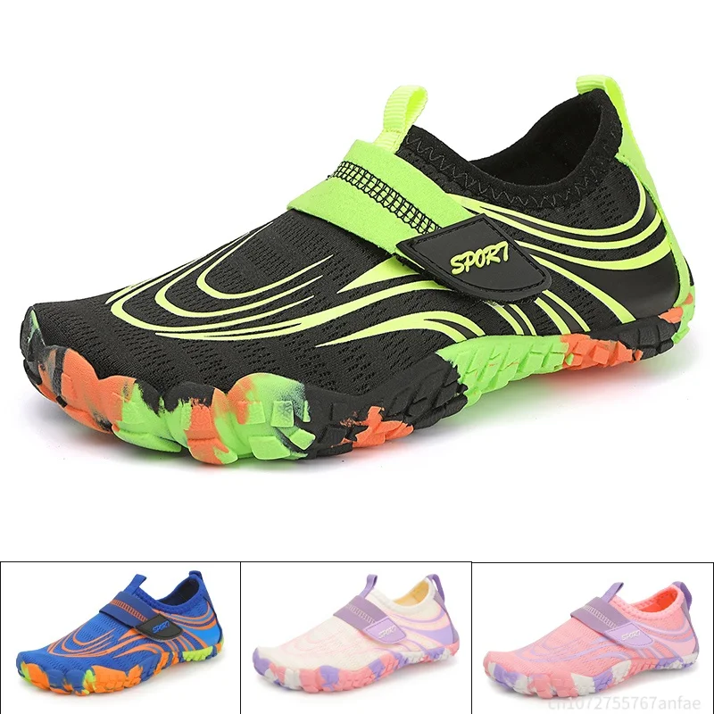 

Summer new five finger children's stream tracing shoes, anti slip, breathable, multifunctional leisure walking shoes, sports sho