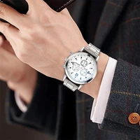 1/2PCS Men Business Watches Fashion Men's Steel Band Quartz Watch with Bracelet(Box not Included) 3