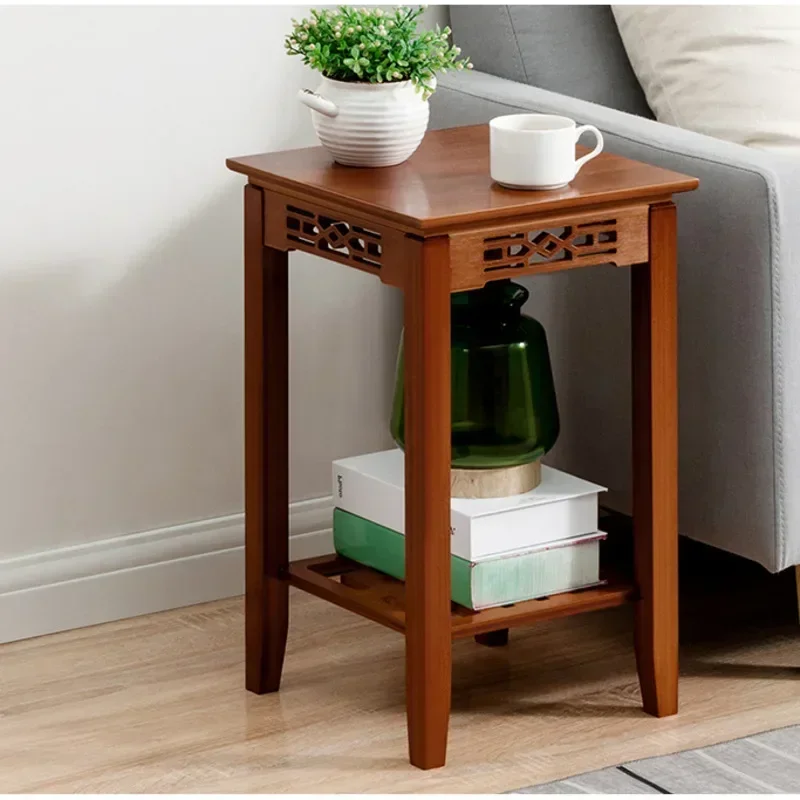 

z Retro Chinese Coffee Table Natural Bamboo Side Table Living Room Hollow Carved Side Table Fashion And Beautiful Home Furnitur