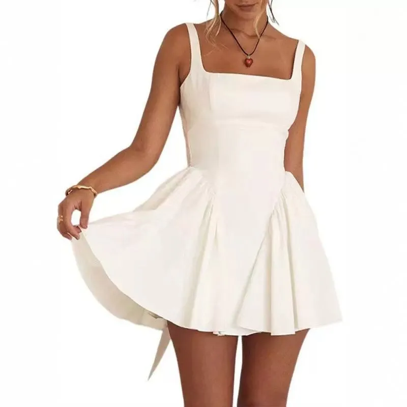 Pull on Backless Dress Midi Length Elegant and Refined with Pencil Skirt Fitted Waist Dresses for Women Spring Travel Daily