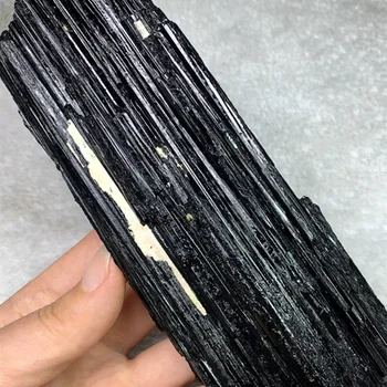 % 100% doğal siyah turmalin kristal işlenmemiş taş kaya Mineral çakıl örnek şifa taşı ev dekorasyon