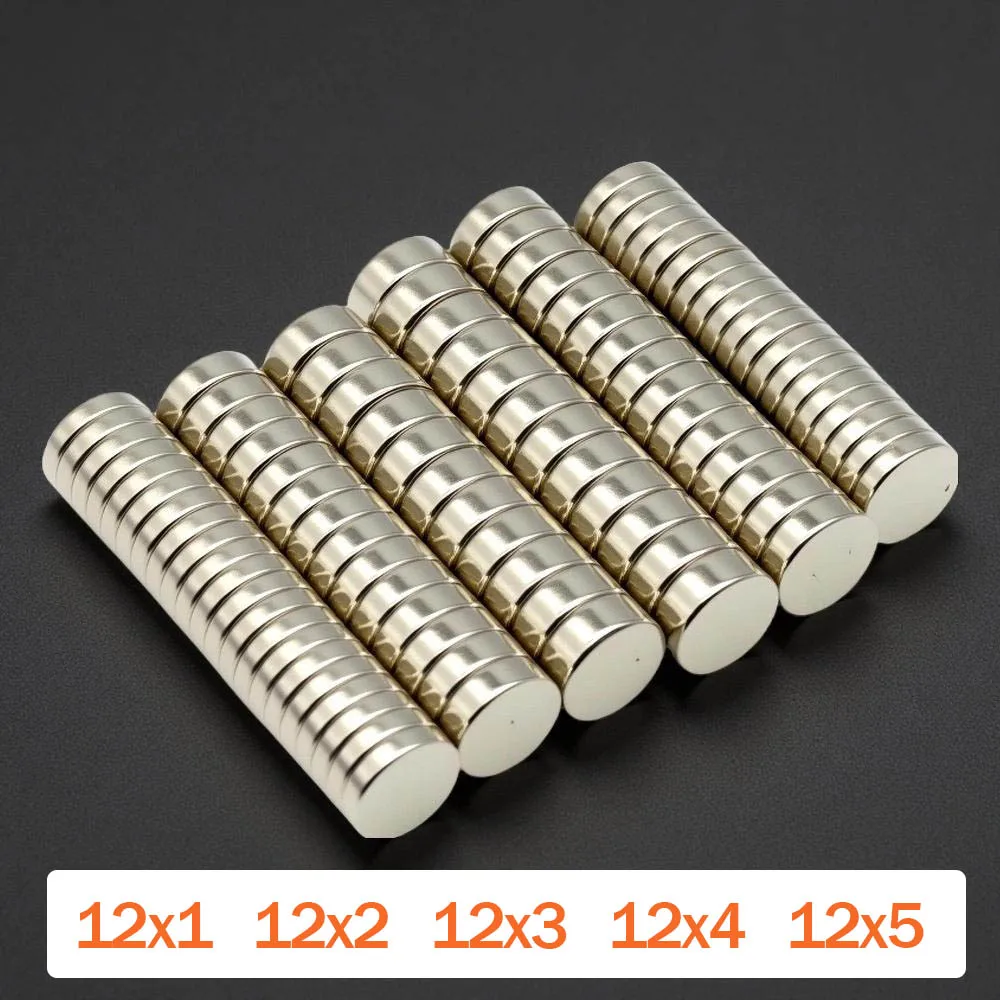 

Super Strong Magnet N35 Round Magnetic NdFeB Powerful Neodymium Magnet imanes Refrigerator Magnets ﻿ 12x2 12x3 12x4 12x1 12x5 mm