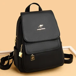 Women High Quality Leather Backpack Large Capacity School Shoulder Bags for Teenage Girls Travel Backpack Designer Sac A Dos