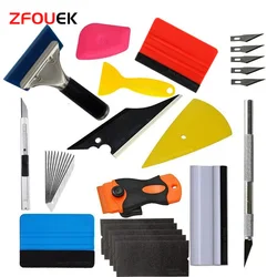 ZFOUEK 19/31Pcs Carbon Fiber Car Tools Vinyl Wrap Film Sticker Wrapping Auto Window Tint Foil Stick Squeegee Razor Scraper