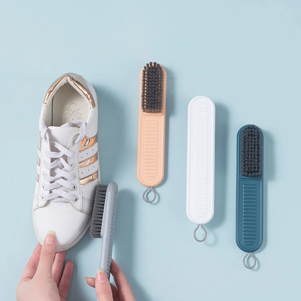 

5 pcs Shoe Brush Long Handle Soft Bristles Laundry Cleaning Tool For Shoes Clothes Bathtub Tiles Home Travel Use Blue