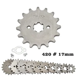 For Taotao Kayo BSE Xmotos Apollo SSR Monkey Dax 110 125cc Dirt Pit Bike 420H Chain 420 17mm 10 -19 Teeth Front Engine Sprockets