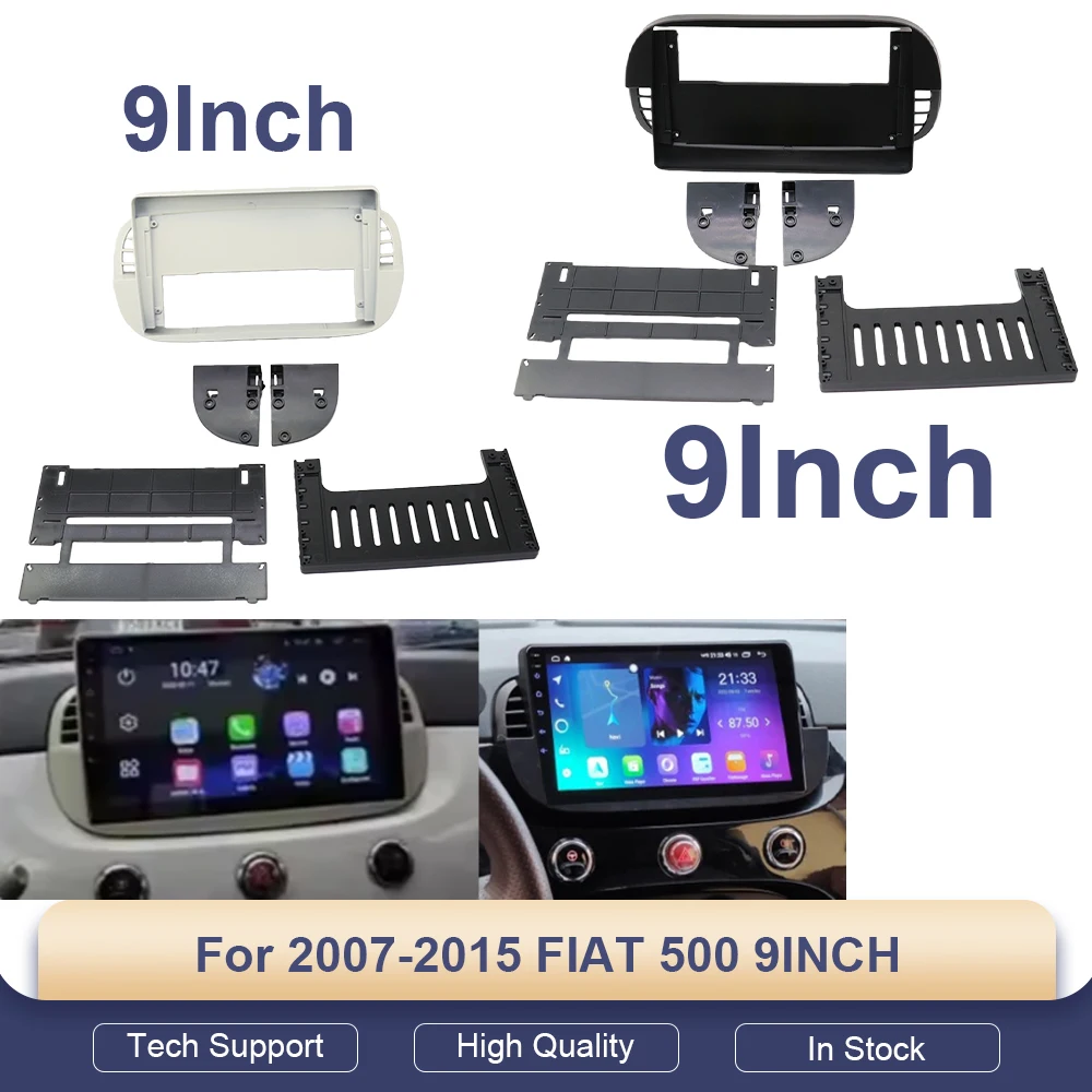 

For 2007-2015 FIAT 500 9INCH Car CD MP5 Radio Android Stereo Screens Accessories Navigation Dashboard Frame Cable Harness Canbus