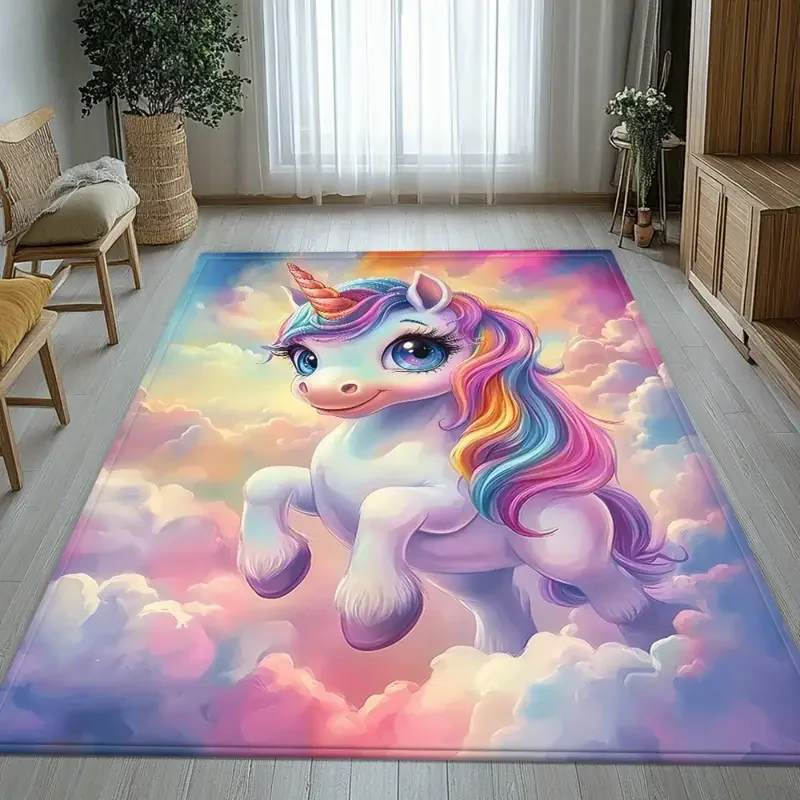 Rainbow Unicorn Carpet for Gir - đánh giá và giá Kids Outdoor Ideas