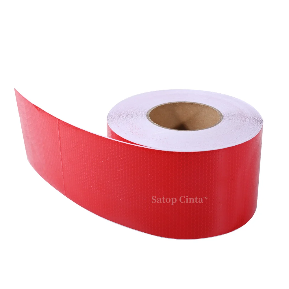 5cm/10cm/20cm*5M Red Wateproof Reflective Adhesive Tapes Warning Caution Marking Strips Reflectors Stickers For Motorcycle Truck