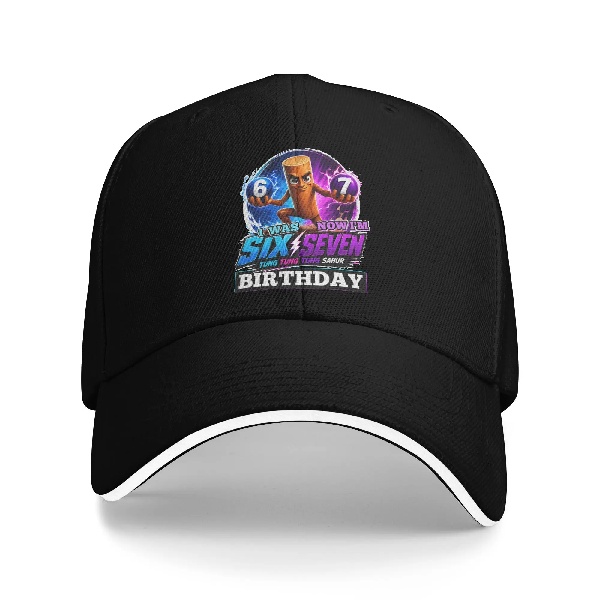 Summer I was 6 Now Im 7 Shirt Birthday 7 Years I was Six Now Seven Baseball Cap Running Hippie Classic Print Sun Trucker Hat