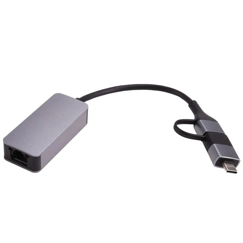 

A46M-2.5G Ethernet-адаптер Type-C USB 3.0 к RJ45 LAN 2500 Мбит/с Сетевая карта 2,5 гигабитный преобразователь для ноутбуков NAS