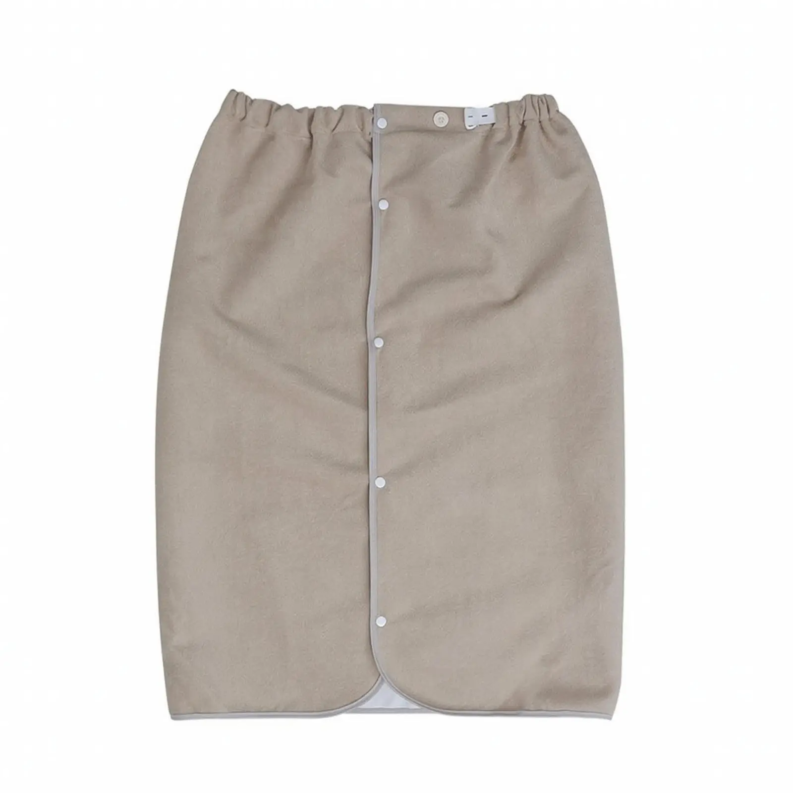 Adult Waterproof Incontinence Skirt Reusable Polyester Protective Garment Front Fastener Opening Absorbent Knitted Layer for