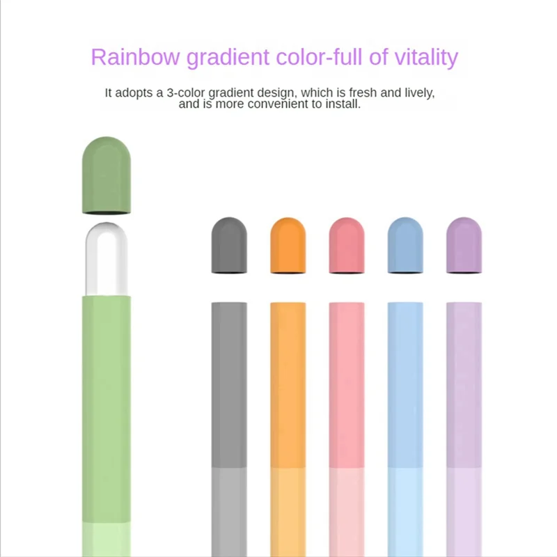 AD23-For  Pencil 2Nd Generation Soft Convenient Silicone Pen Holder Stylus Pen Cover Protective Case Accessories