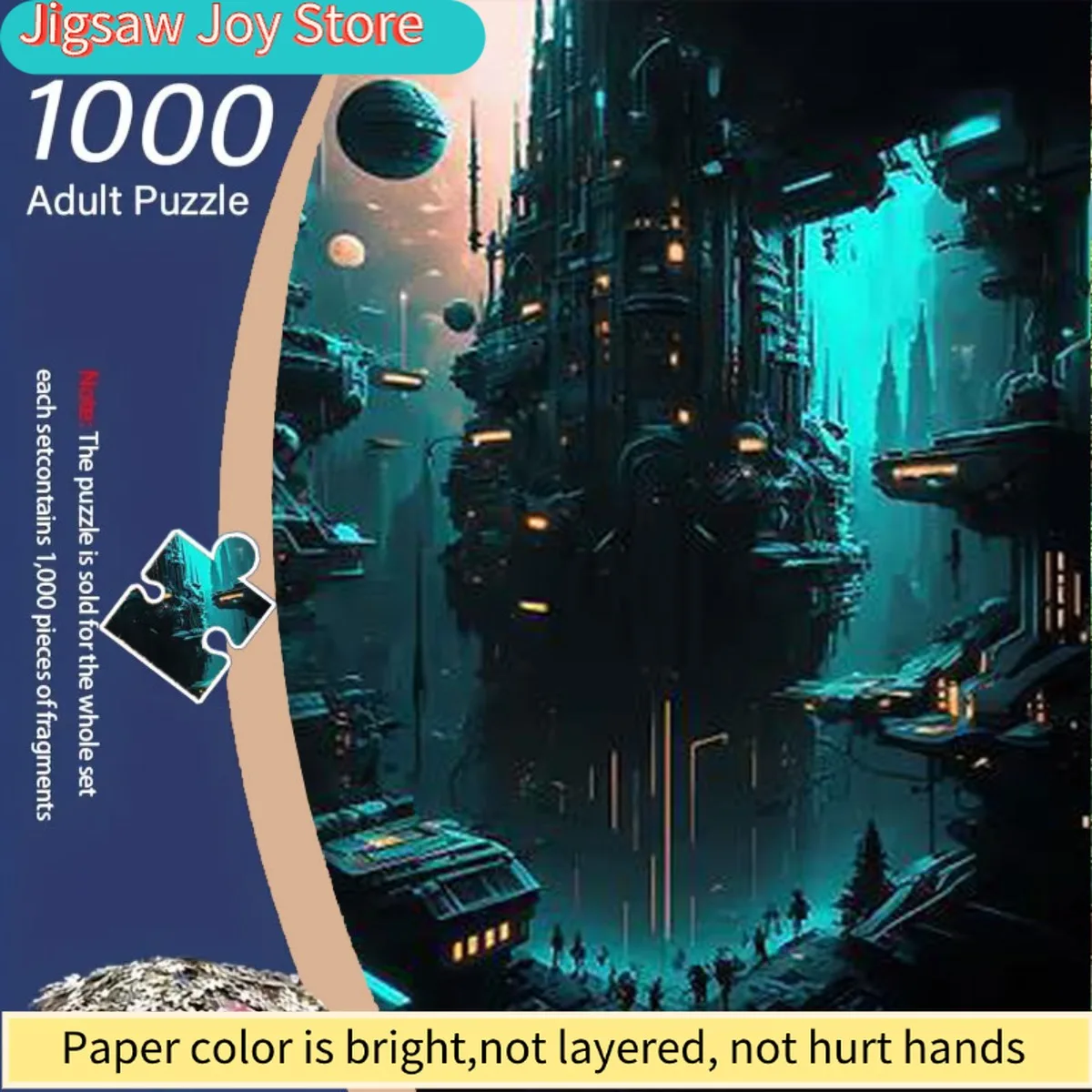 

A 1000pcs Jigsaw Puzzle for Adults Featuring a Serene Lake Mirroring The Blue Sky, with Far-Off Mountains And a Few Trees Alon