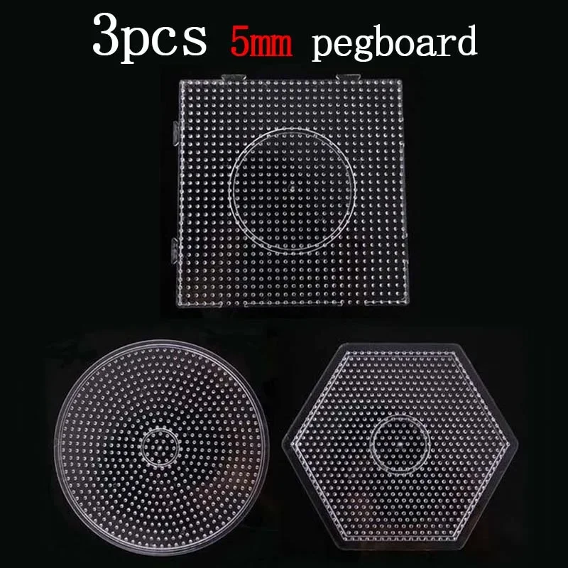 Perler Fuse Bead Pegboard Square Shape Practical PE Clear Beads Templates Circle Puzzle Template for Hama BeadS